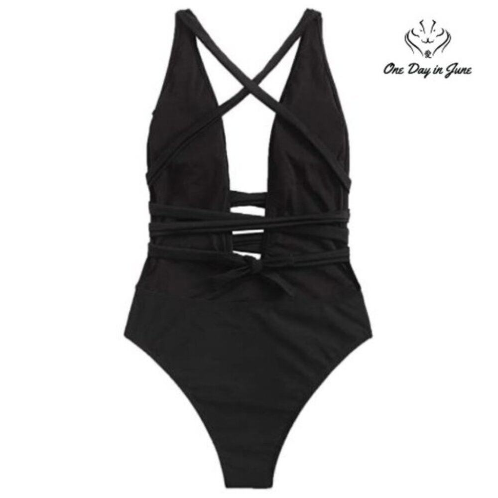 Sweatyrocks Deep V Open Back One Piece Size S - image 2